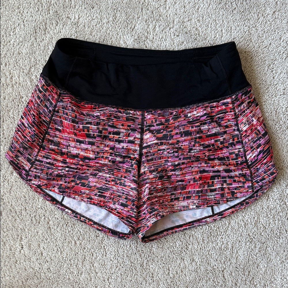 lululemon athletica Black and Pink Athletic Shorts (Like New)